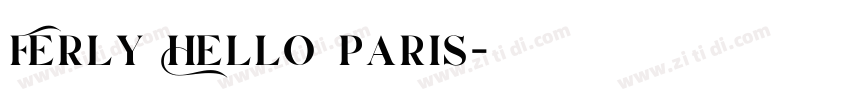 Ferly Hello paris字体转换